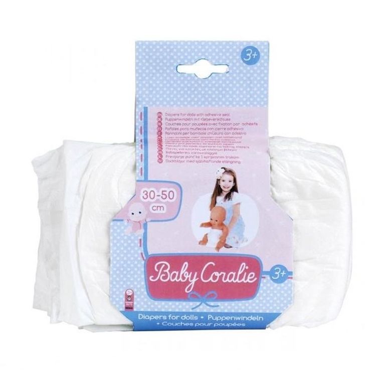Klein, Princess Coralie, pieluszki dla lalki bobas, 3 szt.