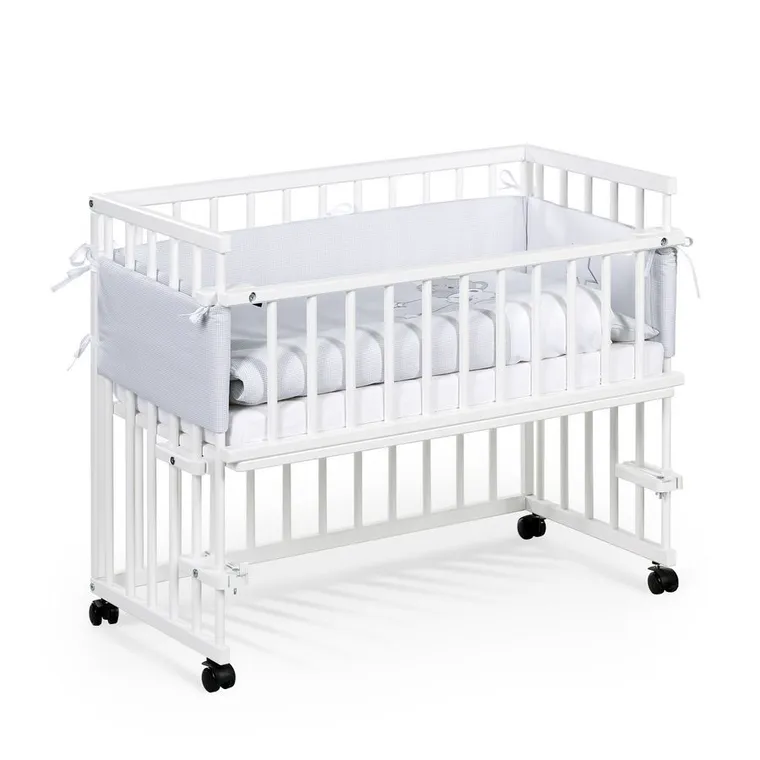 Klupś, Piccolo Due, łóżeczko dostawne, białe, 90-45 cm