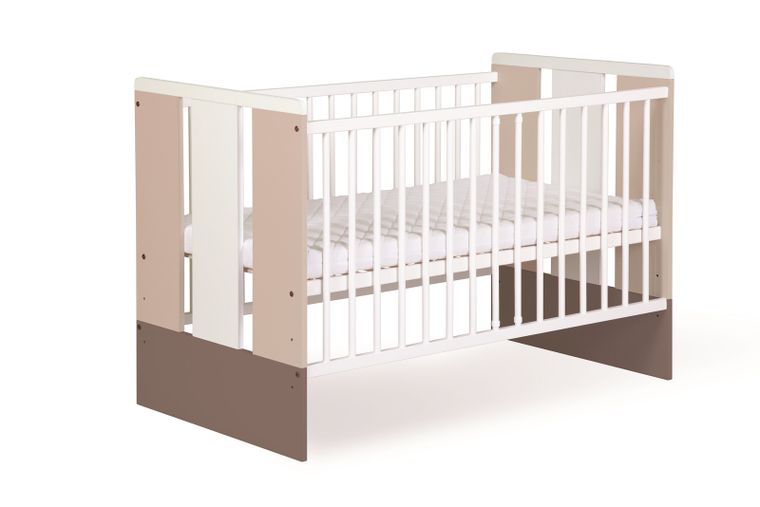 Klupś, Paula, łóżeczko niemowlęce, latte, 120-60 cm