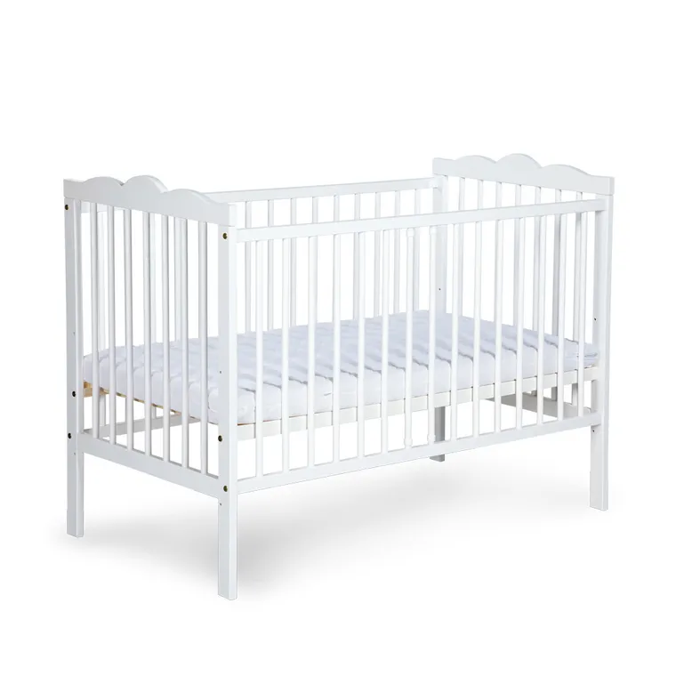 Klupś, Radek III, łóżeczko niemowlęce, białe, 120-60 cm