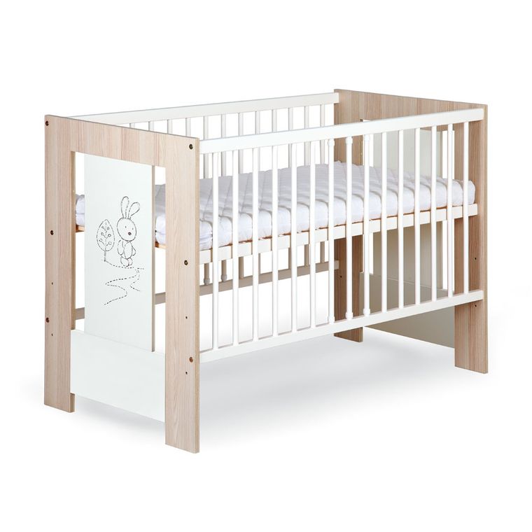 Klupś, Safari, Zajączek, łóżeczko niemowlęce, cappucino, 120-60 cm