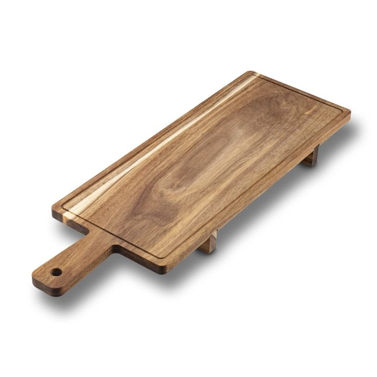 Könighoffer, akacjowa deska do serwowania na nóżkach, 59-19.5-4.5 cm
