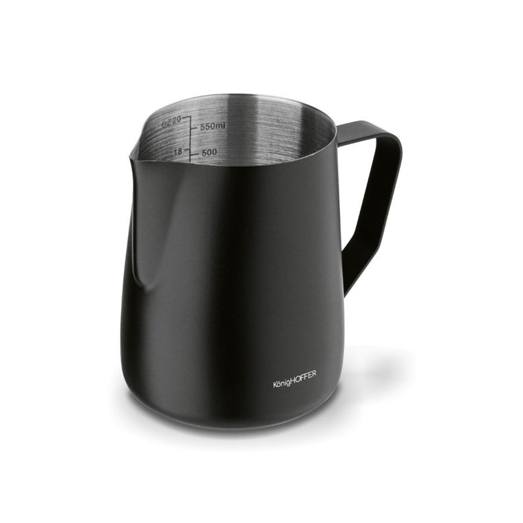 Könighoffer, Barista, dzbanek do spieniania mleka, mlecznik, czarny, 600 ml