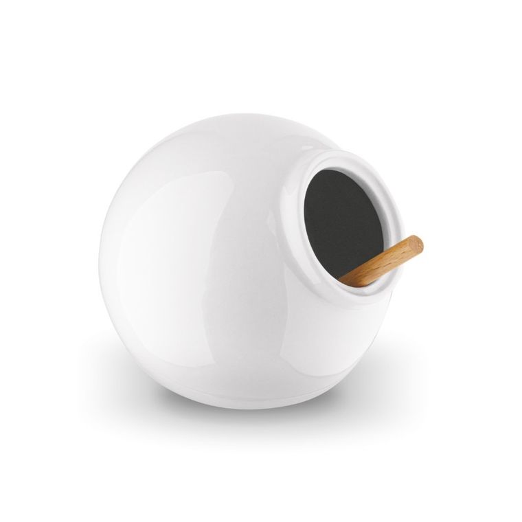 Könighoffer, Ceramic, pojemnik kuchenny z drewnianą łyżeczką, biały