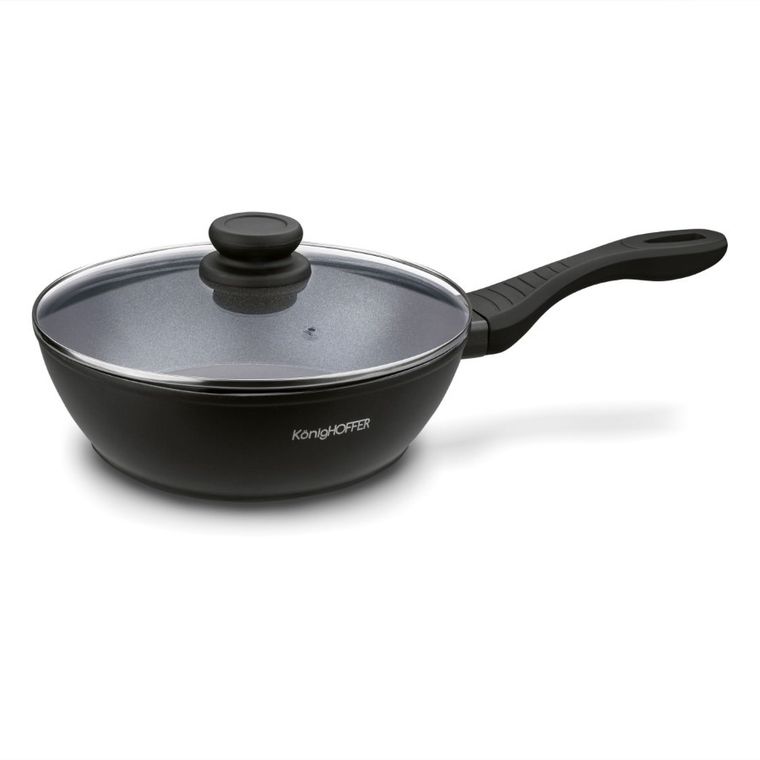 Könighoffer Corvos, patelnia z pokrywką, indukcja, 24-6,5 cm