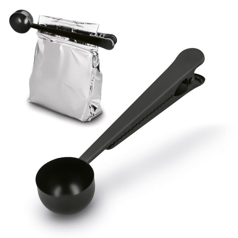 Könighoffer, Dark, miarka nierdzewna do kawy i herbaty z klipsem, 16,5-3,6 cm, w4034