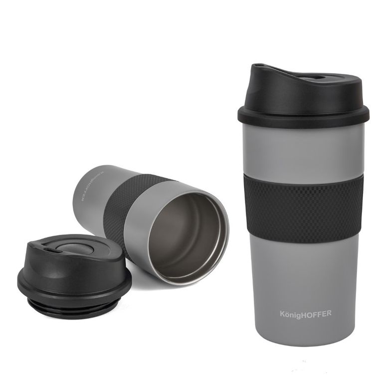 Könighoffer, Elliot, kubek termiczny, szary, 440 ml