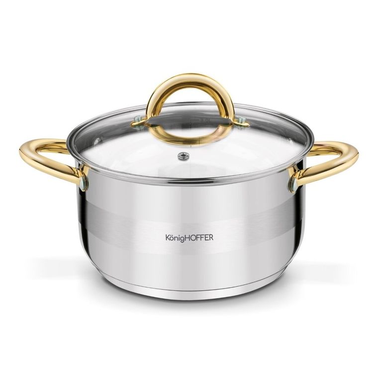 Könighoffer, Faro, garnek, indukcja, Gold, 20-11,5 cm, 3,4l