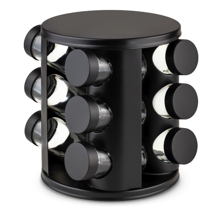 Könighoffer, Favaro, zestaw przyprawników, czarny, 12 elementów