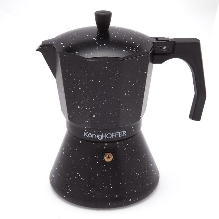 KönigHoffer, kafetera na 9 filiżanek, black granite marble