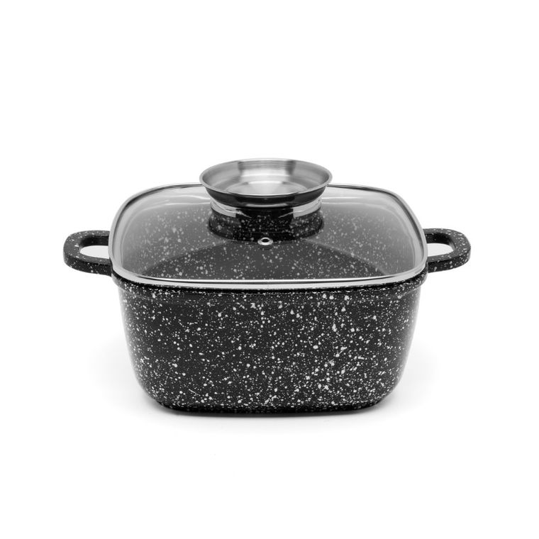 Könighoffer, Kingstone, garnek ceramiczny, kwadratowy, 24-24-11 cm, 4,9 l