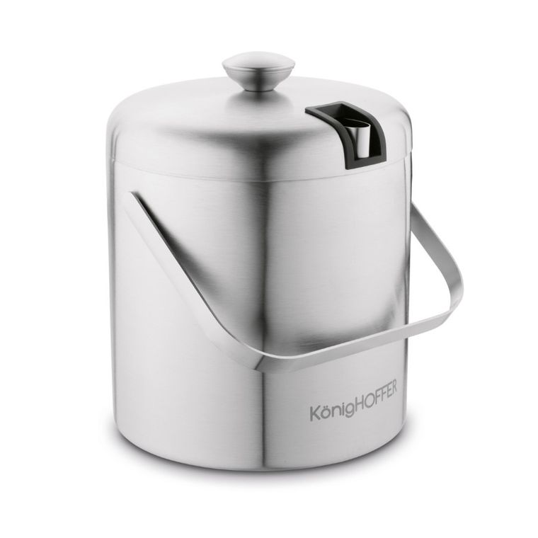 Könighoffer, Lugo, wiaderko do lodu ze szczypcami, satyna, 3l