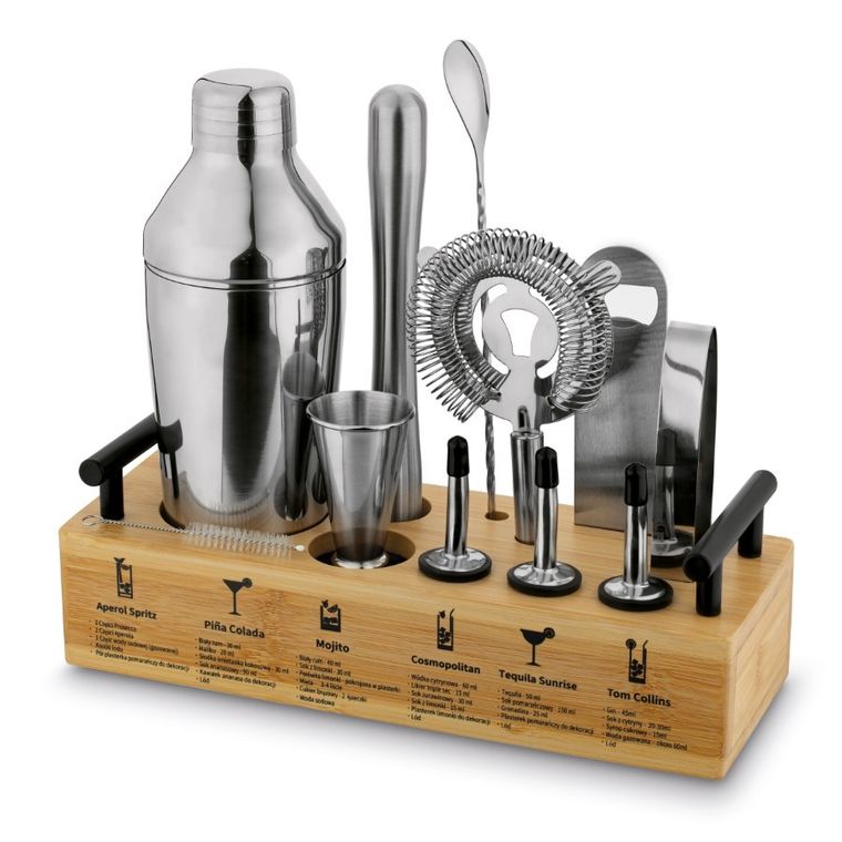 Könighoffer, Manhattan, zestaw barmański ze stojakiem, 12 elementów