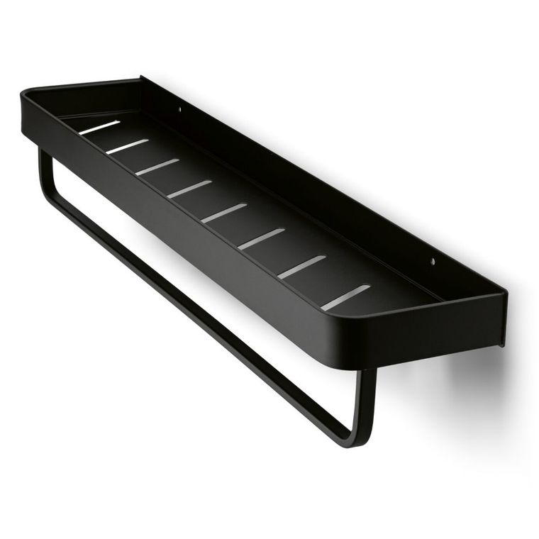 Könighoffer, półka ścienna z wieszakiem, czarna, 61-12,5-10 cm