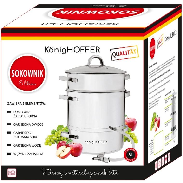 Könighoffer, sokownik nierdzewny, 8l