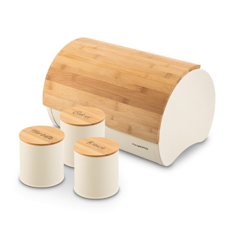 Könighoffer, Volano, chlebak + 3 pojemniki: cukier, kawa, herbata, beżowy