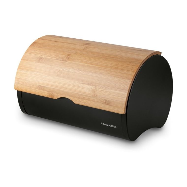 Könighoffer, Volano, chlebak metalowy, czarny, 34-24,5-21 cm