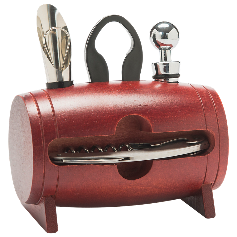 Könighoffer, zestaw do wina w drewnianym pudełku, 5 elementów