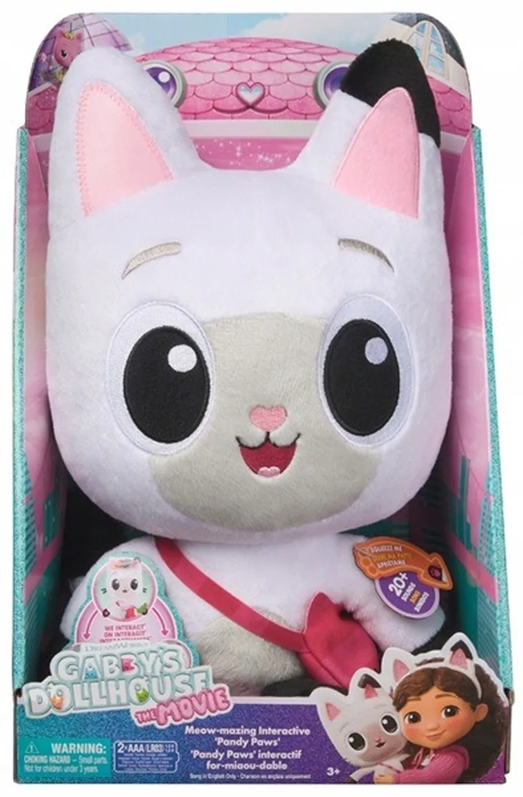 Koci Domek Gabi, Kiciuś Panduś, maskotka interaktywna, 30 cm