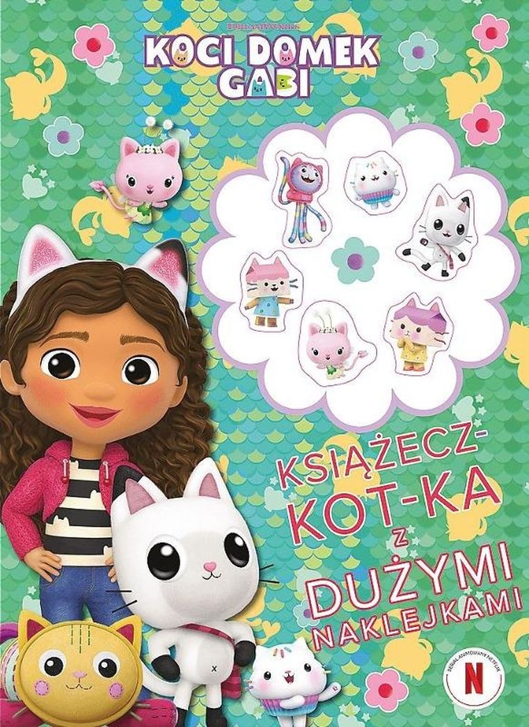 Koci Domek Gabi. Książecz-kot-ka z dużymi naklejkami
