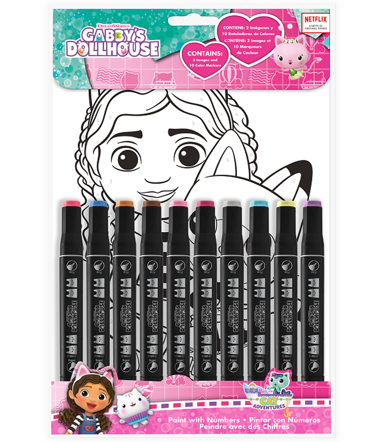 Koci Domek Gabi, malowanie po numerach