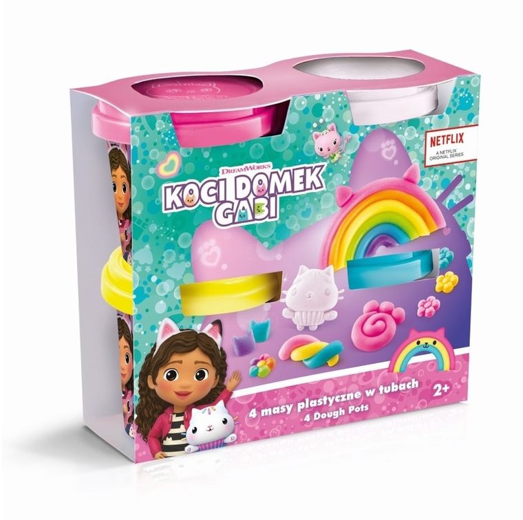 Koci Domek Gabi, masy plastyczne w tubach, 4 szt.