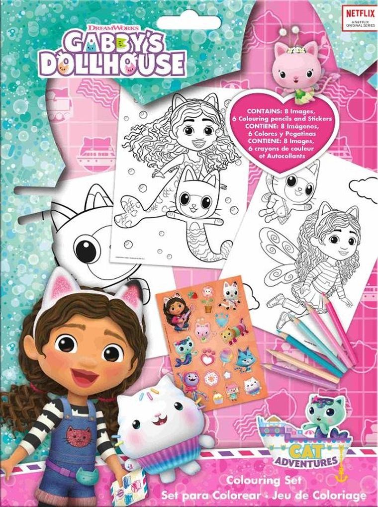 Koci Domek Gabi, zestaw do kolorowania