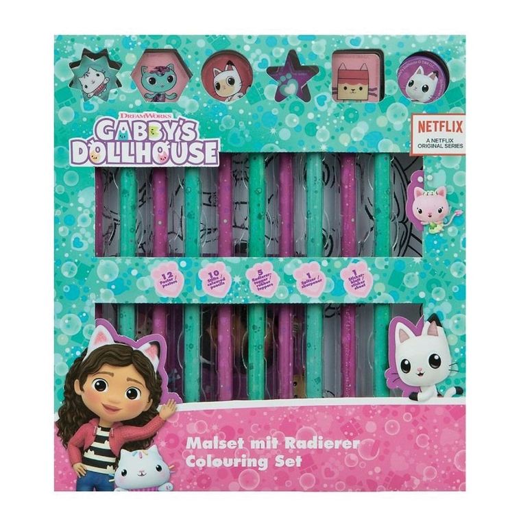 Koci Domek Gabi, zestaw do kolorowania z naklejkami, 29 elementów