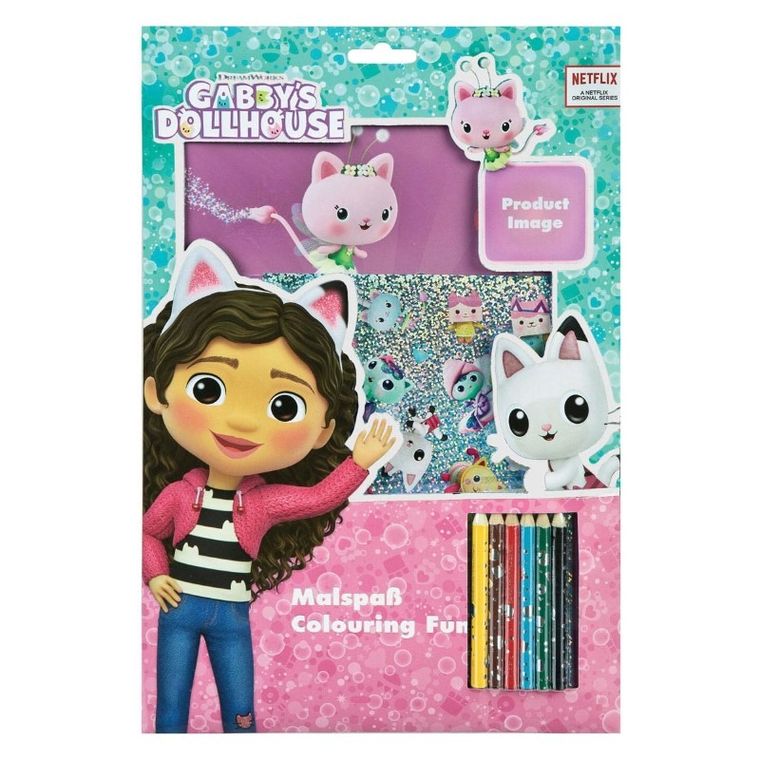 Koci Domek Gabi, zestaw do kolorowania z naklejkami, 33 elementy