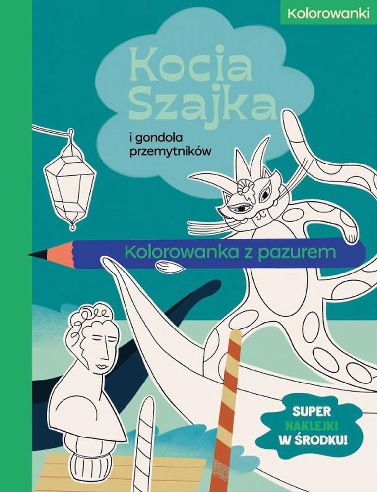 Kocia Szajka i gondola przemytników. Kolorowanka