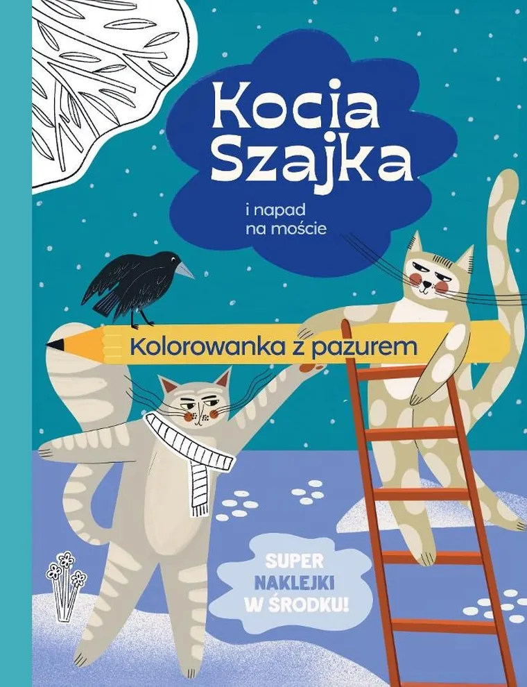 Kocia Szajka i napad na moście. Kolorowanka z pazurem