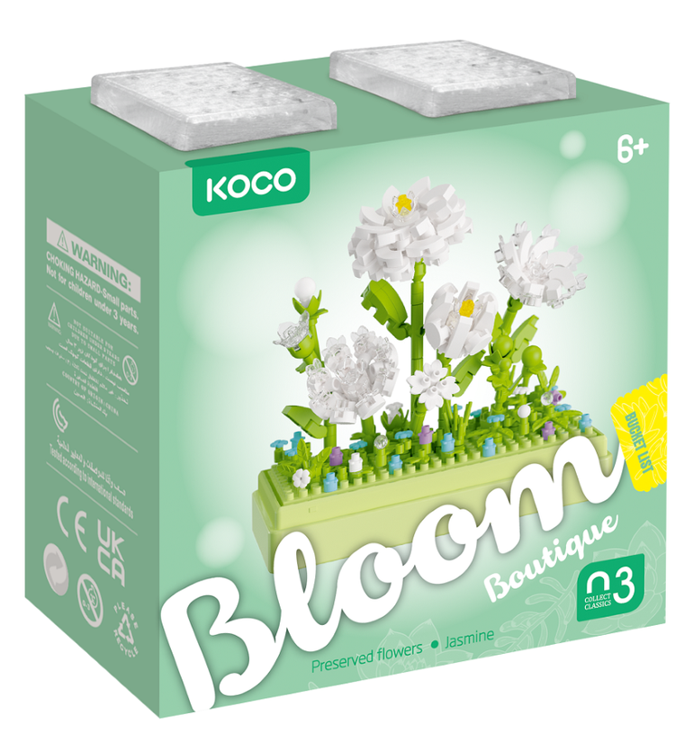 Koco, kwiaty jaśminu, klocki, 285 elementów