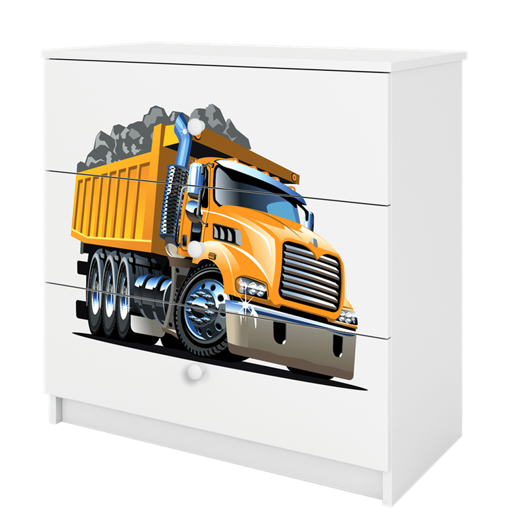 Kocot Kids, Babydreams, komoda, biała, ciężarówka