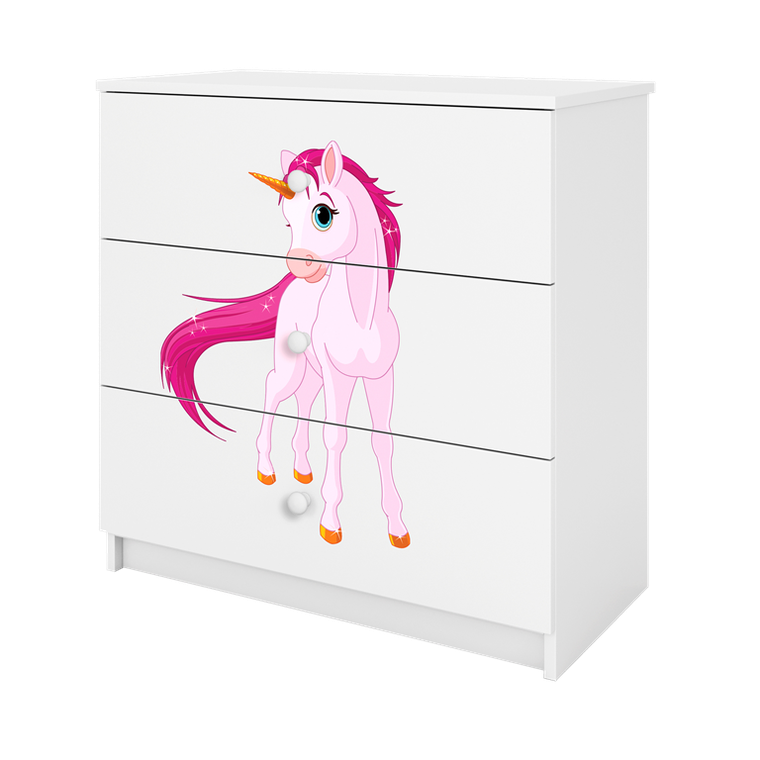 Kocot Kids, Babydreams, komoda, biała, jednorożec