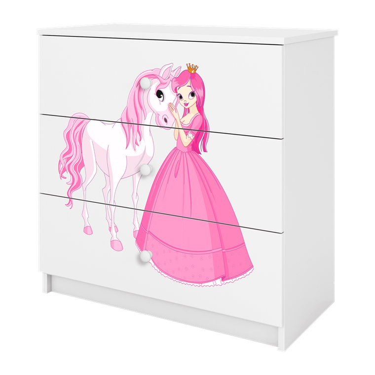 Kocot Kids, Babydreams, komoda, biała, księżniczka konik