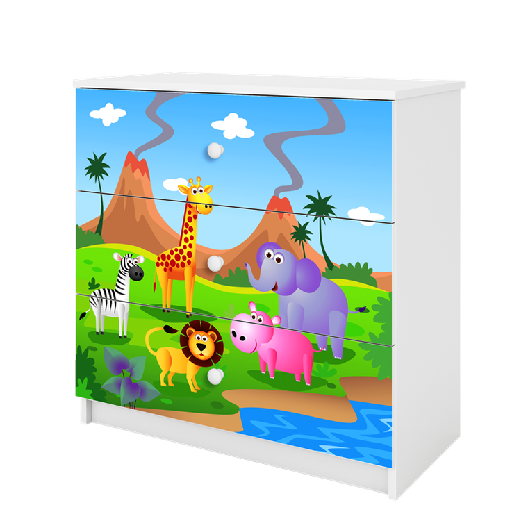 Kocot Kids, Babydreams, komoda, biała, safari