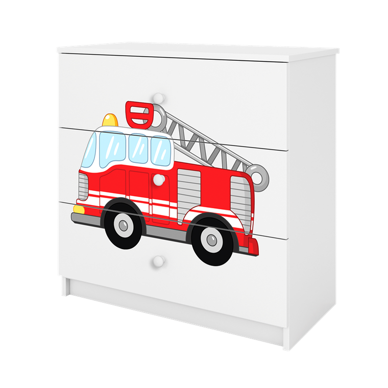 Kocot Kids, Babydreams, komoda, biała, straż pożarna