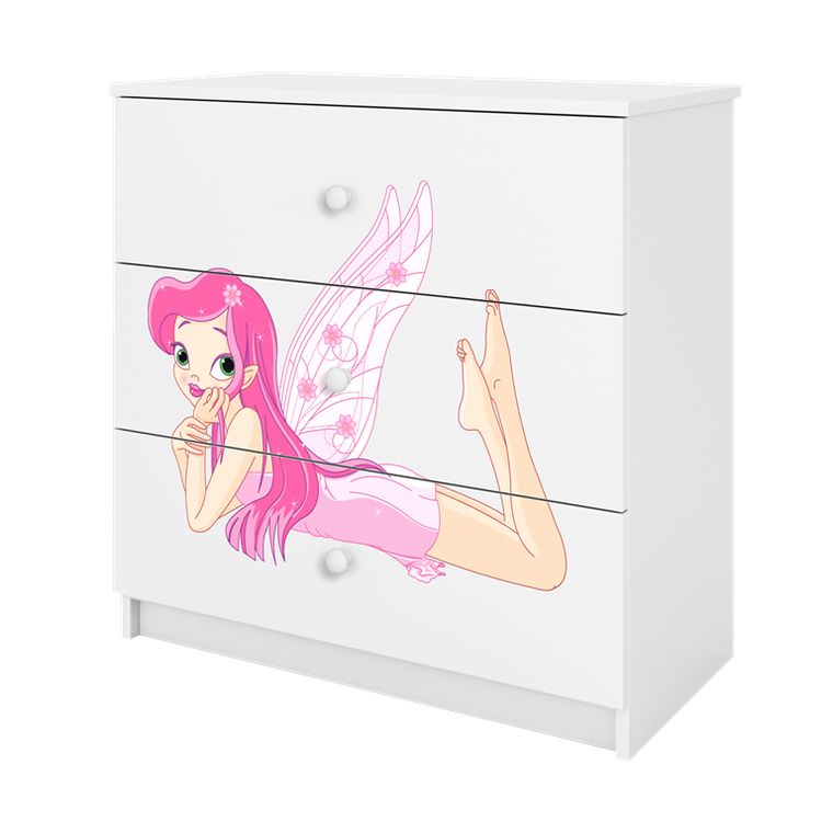 Kocot Kids, Babydreams, komoda, biała, wróżka ze skrzydełkami