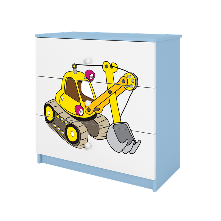Kocot Kids, Babydreams, komoda, niebieska, koparka