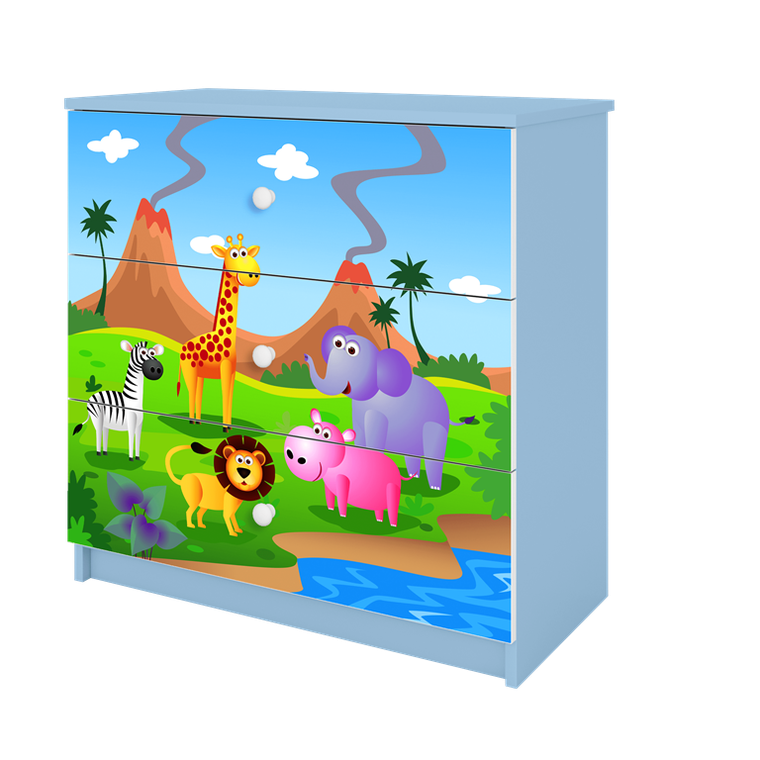 Kocot Kids, Babydreams, komoda, niebieska, safari