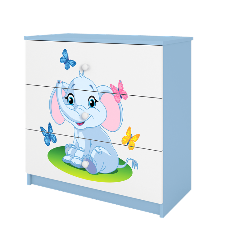 Kocot Kids, Babydreams, komoda, niebieska, słonik