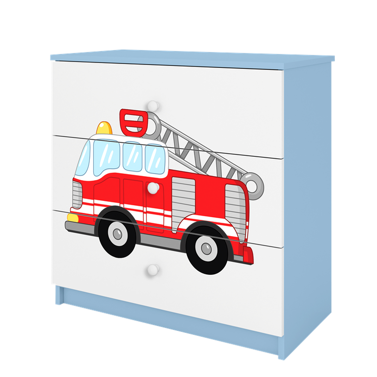 Kocot Kids, Babydreams, komoda, niebieska, straż pożarna