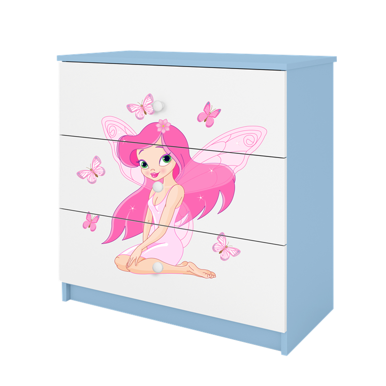 Kocot Kids, Babydreams, komoda, niebieska, wróżka z motylkami