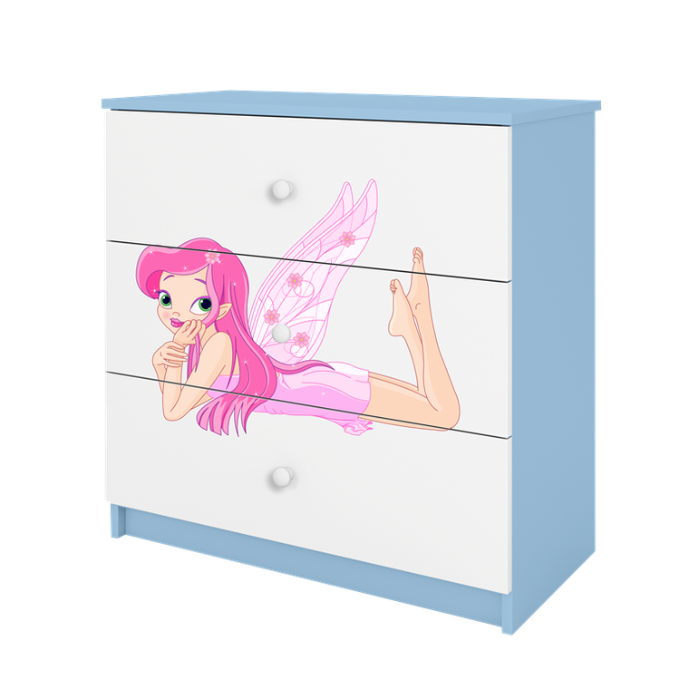 Kocot Kids, Babydreams, komoda, niebieska, wróżka ze skrzydełkami
