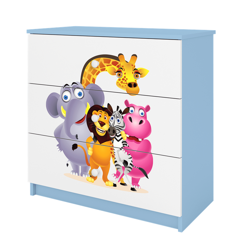 Kocot Kids, Babydreams, komoda, niebieska, zoo