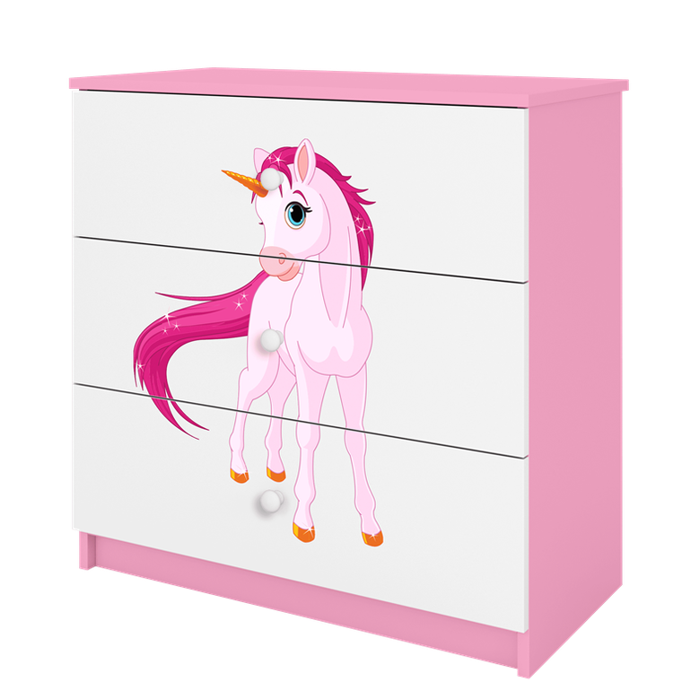 Kocot Kids, Babydreams, komoda, różowa, jednorożec