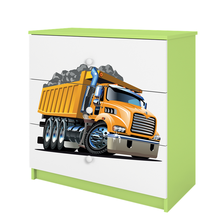 Kocot Kids, Babydreams, komoda, zielona, ciężarówka