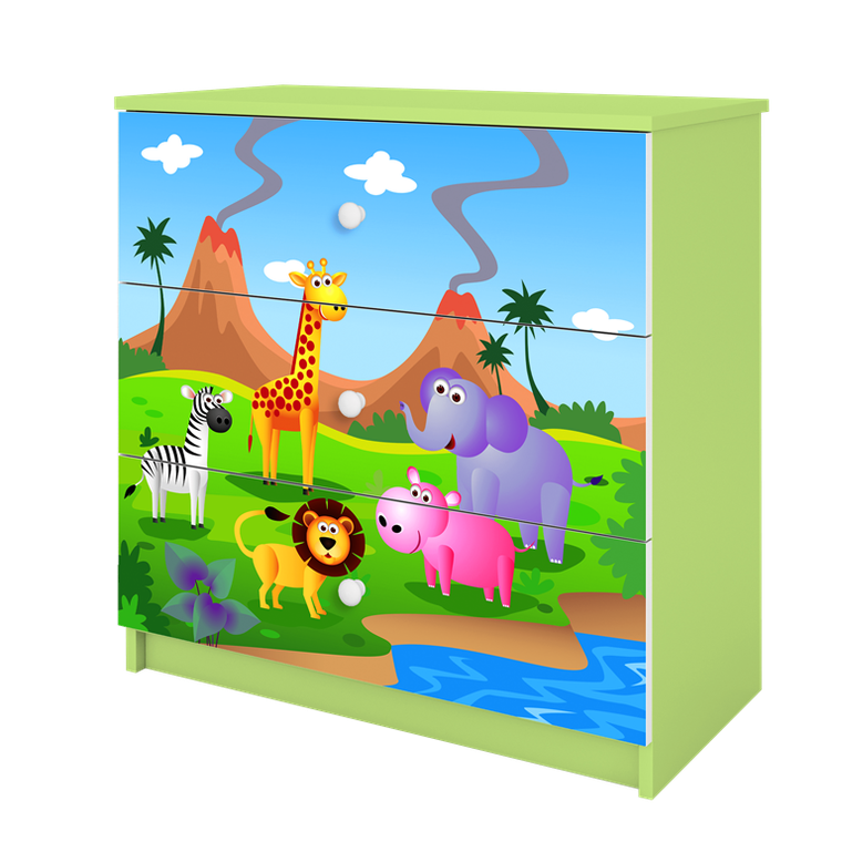 Kocot Kids, Babydreams, komoda, zielona, safari