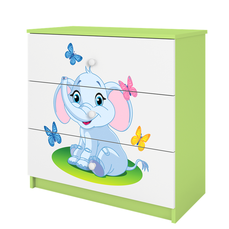 Kocot Kids, Babydreams, komoda, zielona, słonik