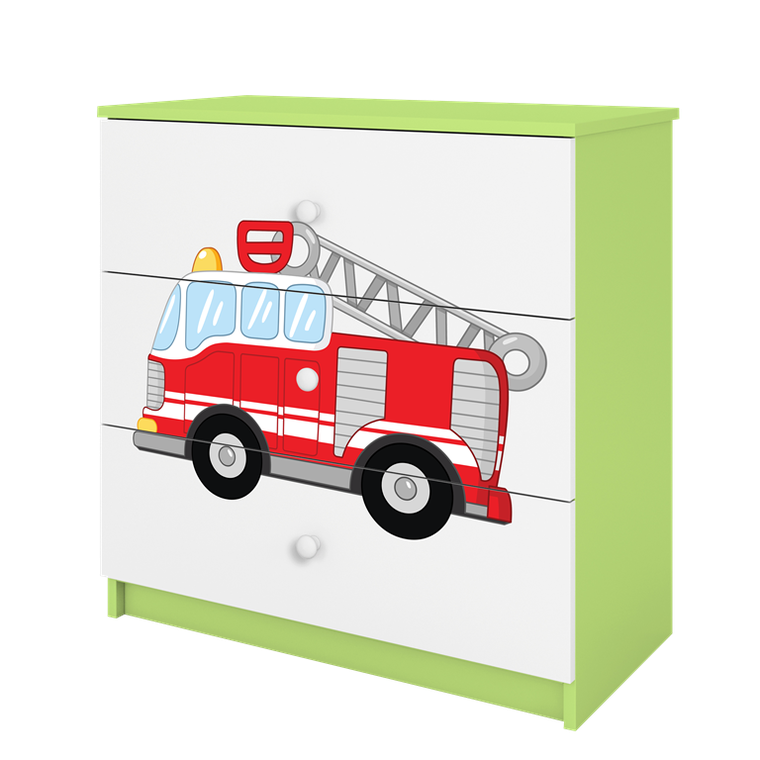 Kocot Kids, Babydreams, komoda, zielona, straż pożarna